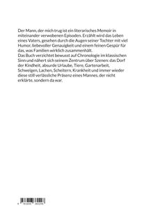 Text über ein literarisches Memoir, das Episoden aus dem Leben eines Vaters erzählt, und seine Präsenz würdigt.
