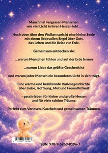 Ein Baby sitzt auf rosa Wolken, umgeben von einem funkelnden Hintergrund. ISBN: 978-3-6963-8196-7.