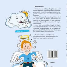 Willkommen! Wolke „88-Allerlei“. Die Autorin Marion Gottlob. Ein Engel mit Heiligenschein und wütendem Gesicht.