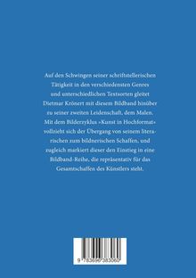 Text über Dietmar Krönerts Übergang von der Schriftstellerei zur Malerei, mit einem Bildzyklus „Kunst in Hochformat“. Darunter ein Barcode.