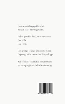 Text: Dort, wo nichts geprüft wird, hat der Staat bereits gewählt. Unter dem Text ist ein Barcode sichtbar.