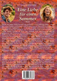 **Eine Liebe für einen Sommer**, Roman von Klaus Otersen. Oben links und rechts lächelnde junge Menschen.