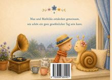 Max und Mathilda entdecken gemeinsam, wie schön ein ganz gewöhnlicher Tag sein kann. Illustration mit Plattenspieler.