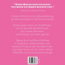 Zitat: „Ohne Malen geht es nicht. Ich muss es immer wieder tun.“ Text in Weiß auf rosa Hintergrund. Preis: 25 Euro.