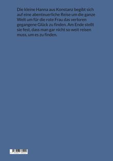 Text über Hanna aus Konstanz auf Weltreise. Hintergrund blau, unten links kleiner Barcode.