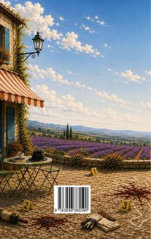 Der Barcode lautet 9783696385590. Illustration: Lavendelfeld, Tisch mit Flasche, Hut, Tasse, Hinweis-Markierungen.