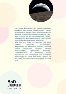 Texte zur politischen Lyrik und Kritik an Diktatur und Kapitalismus. Bild eines Mondes vor schwarzem Hintergrund.