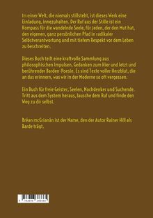 Texte in gelber Schrift auf braunem Hintergrund; es geht um innere Einkehr, Selbstverantwortung und philosophische Impulse.