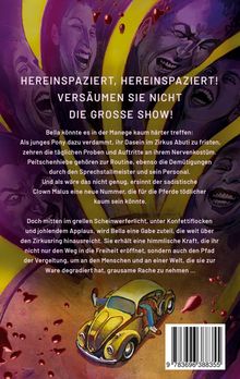 "Hereinspaziert, hereinspaziert! Versäumen Sie nicht die große Show!" Illustration mit gelbem Auto und Figuren.