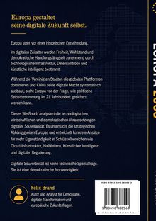 Europa gestaltet seine digitale Zukunft selbst. Europa Entscheidung, technologische Infrastruktur. Felix Brand. Punktgrafik Europa.