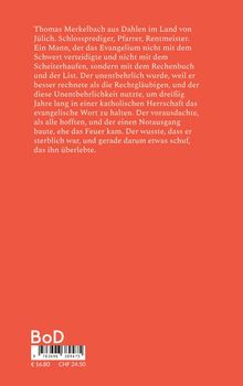 Text über Thomas Merkelbach, ein unentbehrlicher Schloss­prediger, der listig das evangelische Wort verteidigt.