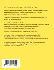 Ein gelber Hintergrund mit Text über Persönlichkeitsentwicklung, Erfahrungen, Heilung und die Aufgabe des Lebens. ISBN unten.