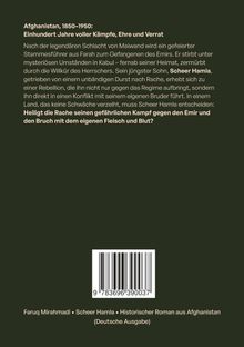 "Afghanistan, 1850–1950: Einhundert Jahre voller Kämpfe, Ehre und Verrat" in weißer Schrift auf dunklem Hintergrund.