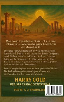 Text über Cannabis als "grünes Gedächtnis der Menschheit". Illustration mit Pyramide und Säulen im Hintergrund.