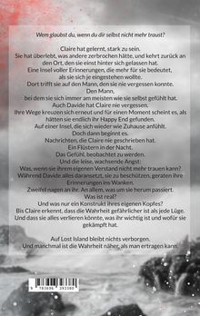 Text: "Wem glaubst du, wenn du dir selbst nicht mehr traust? Claire hat gelernt, stark zu sein..."  
Hintergrund: Nebliges Meer.