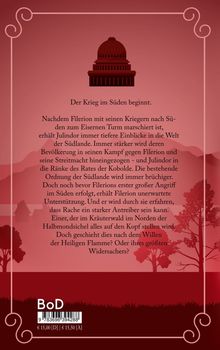 Text mit rotem Hintergrund: "Der Krieg im Süden beginnt..." Oben ist ein Kuppelgebäude als Illustration.