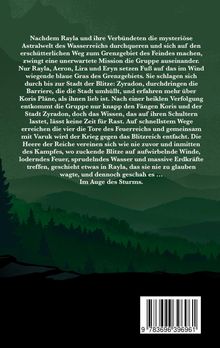 Text über eine Mission von Rayla und ihren Verbündeten. Hintergrund zeigt eine dunkle Wald- und Berglandschaft.