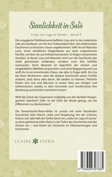 "Sinnlichkeit in Salò: Politikwissenschaftlerin Lisa erforscht Salò und trifft Geigenbauer Maurizio, was zu Chaos und Liebe führt."