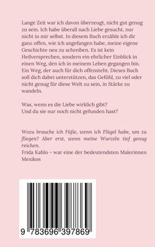 Lange Texte über Selbstfindung und Liebe, Zitat von Frida Kahlo, ISBN 9783696397869, rosa Hintergrund, schwarzer Barcode unten.