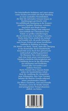 Ein Text beschreibt verschiedene Personen und ihre Herausforderungen und Beziehungen. Ein Barcode ist unten abgebildet.