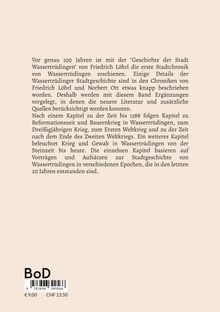 Text beschreibt eine Stadtchronik von Wassertrüdingen, deren Ergänzungen Literatur und zusätzliche Quellen einbeziehen.