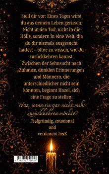 Goldener Text auf dunklem Hintergrund mit Kerze; verschnörkelte Verzierungen schmücken den Rand.