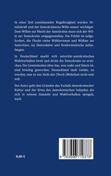 Ein Text beschreibt den Einfluss autoritärer Tendenzen auf die Demokratie in Deutschland. Unten links steht "8,00 €".