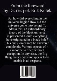 Vorwort von Dr. Erik Kolek. Aussagen über die Ursprünge des Universums und Kritik an der Urknalltheorie. Unten ist ein Barcode.