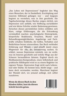 „Das Leben mit Depressionen“ beschreibt den Weg und die Hoffnung eines Betroffenen. Beige und weißer Hintergrund.