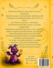 Ein lilafarbener Drache hält eine Blume, umgeben von gelben Sternen und Ornamenten auf gelbem Hintergrund.