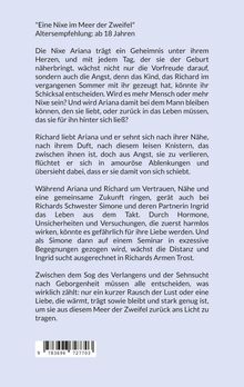 "Eine Nixe im Meer der Zweifel"
Altersempfehlung: ab 18 Jahren

Text beschreibt das innere Dilemma und Beziehungen der Figuren. Farbhintergrund ist hellblau.