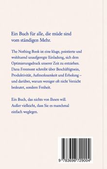 Ein Buch beschreibt Befreiung vom Optimierungsdruck. Es lädt zur Entspannung ein. Unten rechts ist ein Barcode.