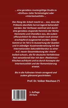 Ein Loblied auf eine Studie zu "Einfluss" vs. "Intertextualität", verfasst von Prof. Dr. Volker Neuhaus. Preis: 25 Euro.