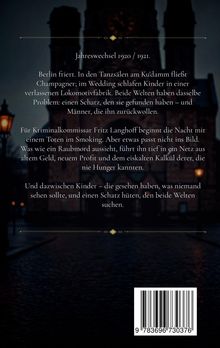 Text über den Jahreswechsel 1920/1921 in Berlin. Eine Krimigeschichte, zwei Welten, ein Schatz. Bild einer beleuchteten Straße.