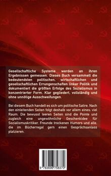 Gesellschaftliche Systeme werden an ihren Ergebnissen gemessen. Roter Hintergrund mit Hammer und Sichel Symbolen.