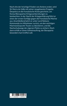 Text beschreibt, wie Sir Henry du Valle mit einer neuen Fregatte gegen Frankreichs Marine vorgeht und einen Geheimauftrag erhält.
