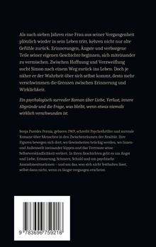 Texte über die Handlung eines Romans: Erinnerung, Verlust, psychologische Themen. Unten ist ein Barcode zu sehen.