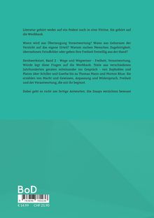 Text über Literatur, Verantwortung und Freiheit. Erwähnung von Denkwerkstatt Band 2. Preisangabe unten: €14.99, CHF 21.90.