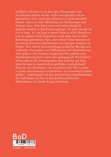 Roter Hintergrund, weißer Text: Gedanken über West-Europas Befreiung vom Faschismus, Forschen und politischen Wandel.