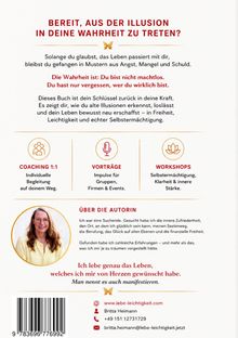 Bereit, aus der Illusion in deine Wahrheit zu treten? Coaching, Vorträge, Workshops. Über die Autorin: Britta Heimann.