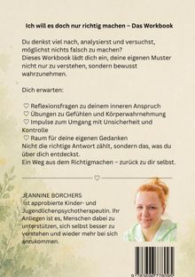 Text über Selbstreflexion, Übungen und Impulse. Bild einer Frau unten rechts, freundlicher Ausdruck, grüner Hintergrund.