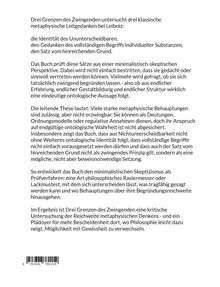 Ein Buchtext erklärt die Untersuchung dreier metaphysischer Leitgedanken bei Leibniz aus minimalistischer Perspektive.