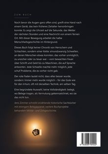 Zum Buch: Beschreibung eines Buches, das 21 Schwellen der Menschheitsgeschichte behandelt. Unten ein leuchtendes Logo.