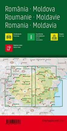 Rumänien, Moldawien 1 : 500 000. Autokarte, Karten