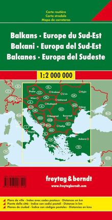 Balkan - Südosteuropa, Autokarte 1:2.000.000, Karten