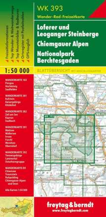 Loferer - Leogang - Steinberge - Berchtesgarden 1 : 50 000 Wanderkarte, Karten
