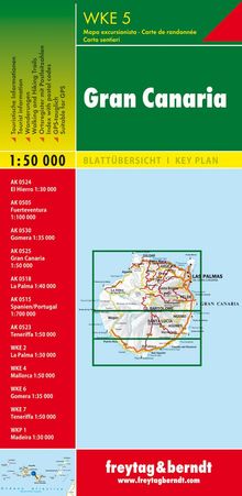 Gran Canaria, Wanderkarte 1:50.000, Karten