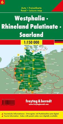 Westfalen - Rheinland Pfalz - Saarland, Autokarte 1:150.000, Blatt 6, Karten