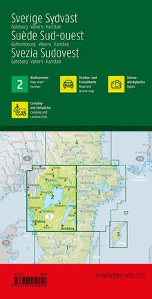 Schweden Südwest, Straßen- und Freizeitkarte 1:250.000, freytag &amp; berndt, Karten