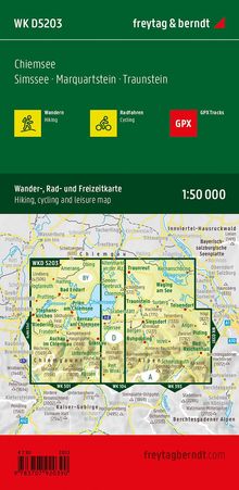 Chiemsee, Wander-, Rad- und Freizeitkarte 1:50.000, freytag &amp; berndt, WK D5203, Karten